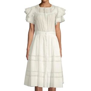 LoveShackFancy Ivory Midi Dress